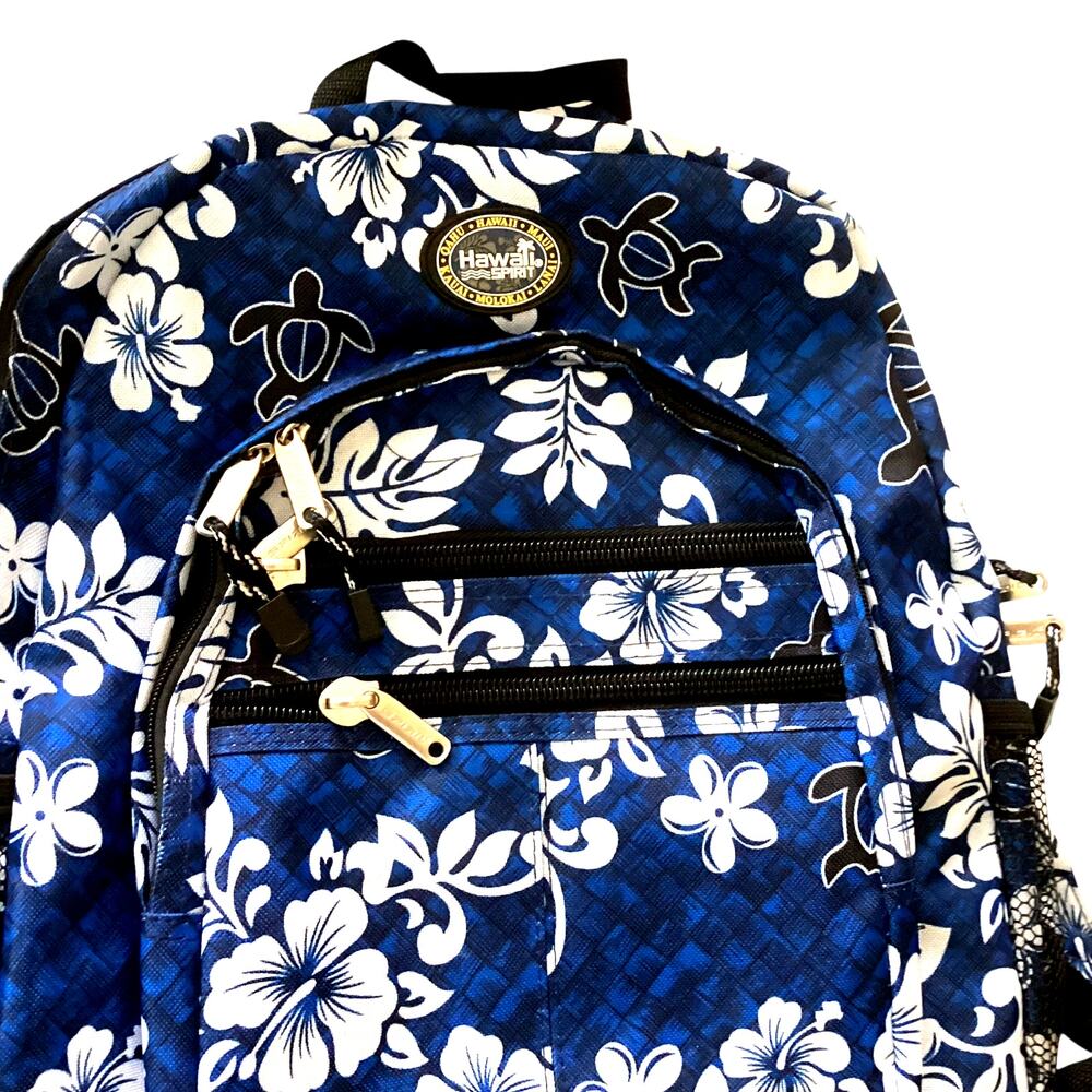 Hawaii Spirit Large Backpack Wide Outside Pockets 6-8" Side Width - Picture 6 of 8